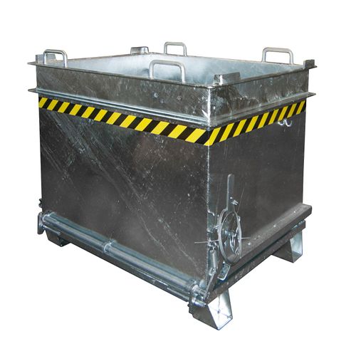4052462043381 - eurokraft pro Klappbodenbehälter BC Volumen 1 m³ Traglast 2000 kg feuerverzinkt