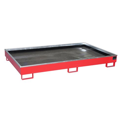 4052462058149 - Regalwanne RW 2200-2 PE mit PE-Einsatz L 2165 x B 1315 x H 510 mm feuerrot RAL 3000 4052462058149 - Regalwanne RW 2200-2 PE mit PE-Einsatz L 2165 x B 1315 x H 510 mm feuerrot RAL 3000