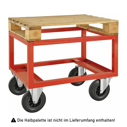 7350050352578 - Palettenwagen KM221-H Palettenwagen niedrig 600x800x650mm (BxLxH) bis 800kg belastbar 2 Bockrollen 2 Lenkrollen rot 735005 7350050352578 - Palettenwagen KM221-H Palettenwagen niedrig 600x800x650mm (BxLxH) bis 800kg belastbar 2 Bockrollen 2 Lenkrollen rot 735005