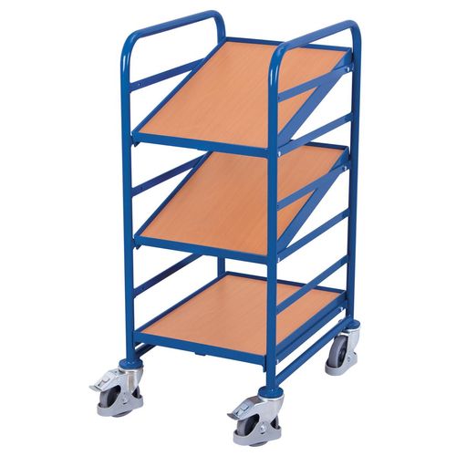 4035694007949 - Eurokastenwagen mit 2 neigbaren Holzböden 410x610mm - Variofit