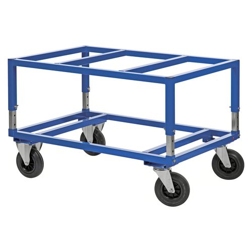 7350050352608 - Palettenwagen KM222-B 800x1200x655mm (BxLxH) bis 800kg belastbar 2 Bockrollen 2 Lenkrollen blau 7350050352608 Kongamek 7350050352608 - Palettenwagen KM222-B 800x1200x655mm (BxLxH) bis 800kg belastbar 2 Bockrollen 2 Lenkrollen blau 7350050352608 Kongamek