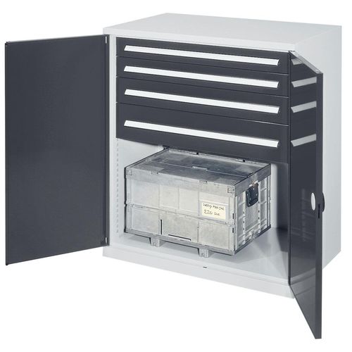 4251142238530 - Systeme Schwerlast-Beistellschränke ohne Mitteltrennwand 1110x1000x600mm Modell 62 Doppelwandtüren anthrazitgrau 4251142238530 - Systeme Schwerlast-Beistellschränke ohne Mitteltrennwand 1110x1000x600mm Modell 62 Doppelwandtüren anthrazitgrau