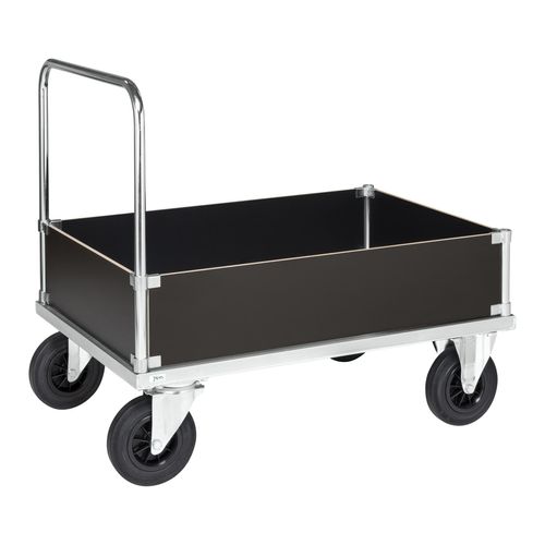 7350050357856 - Kongamek Kastenwagen verzinkt 1000x700x900mm mit Ladefläche Schiebegriff und 4 Wänden 400mm hoch mit Gummibereifung und Bremse 7350050357856 - Kongamek Kastenwagen verzinkt 1000x700x900mm mit Ladefläche Schiebegriff und 4 Wänden 400mm hoch mit Gummibereifung und Bremse