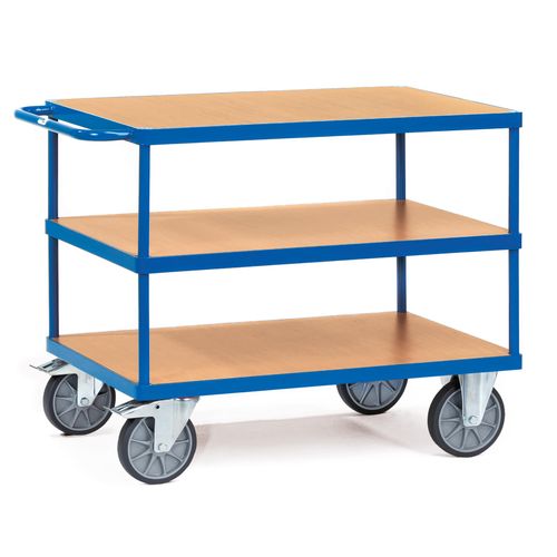 4017976024226 - Fetra - Tischwagen mit Holzwerkstoffplatten 3 Etagen Tragkraft obere Ladefläche 200kg 1000x700mm Ladefläche 4017976024226 - Fetra - Tischwagen mit Holzwerkstoffplatten 3 Etagen Tragkraft obere Ladefläche 200kg 1000x700mm Ladefläche