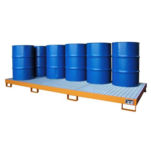 4052462022072 - eurokraft pro Stahl-Auffangwanne Auffangvolumen 240 l für 10 x 200 l Fässer orange 4052462022072 - eurokraft pro Stahl-Auffangwanne Auffangvolumen 240 l für 10 x 200 l Fässer orange
