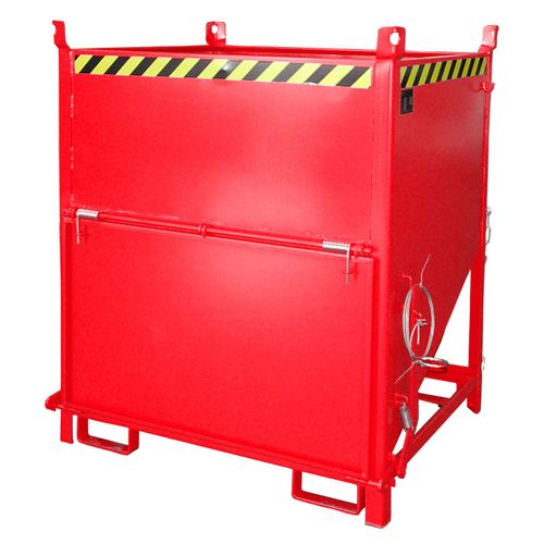 4052462014633 - Silobehälter SGK 100 Zugseil-Entleerung L 1000 x B 1200 x H 1405 mm 1 m³ bis 1500 kg Stahl Feuerrot 4052462014633 - Silobehälter SGK 100 Zugseil-Entleerung L 1000 x B 1200 x H 1405 mm 1 m³ bis 1500 kg Stahl Feuerrot