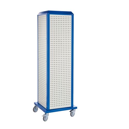 4251142233672 - - Tool-Tower BxTxH 700x700x2175 mm mobil 4 Lochplatten ral 5010 7035 4251142233672 - - Tool-Tower BxTxH 700x700x2175 mm mobil 4 Lochplatten ral 5010 7035