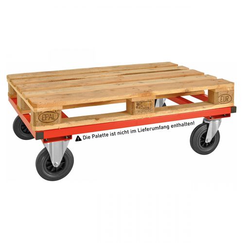 7350074806811 - Palettenwagen KM217-FIN-RB Palettenwagen 1200x1000 1000x1200x305mm (BxLxH) bis 800kg belastbar 2 Bockrollen 2 Lenkrollen mi