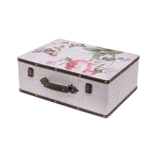 4010537643225 - HMF VKO102 Vintage Koffer aus Holz 44 x 32 x 16 cm Deko Rose 4010537643225 - HMF VKO102 Vintage Koffer aus Holz 44 x 32 x 16 cm Deko Rose