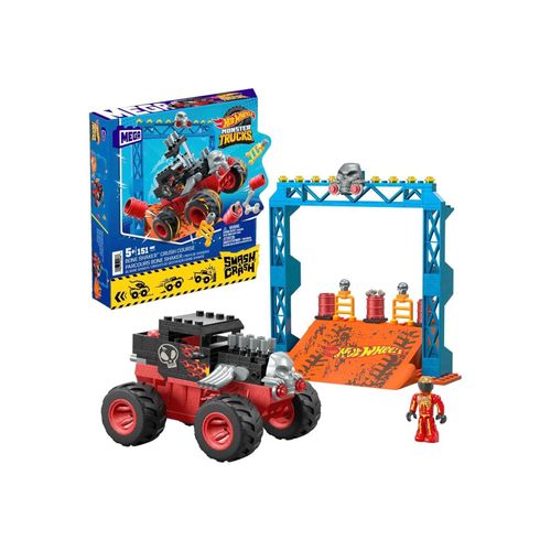 0194735102686 - Mega Construx HKF87 Hot Wheels Monster Trucks Bone Shaker Crash Bausatz 0194735102686 Mattel GAMES