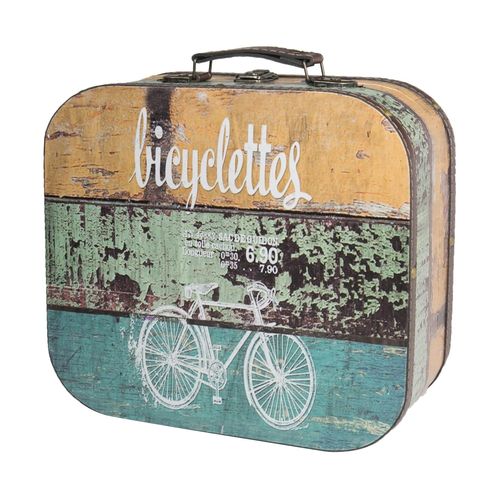 4010537643324 - HMF VKO206 Vintage Koffer aus Holz 32 x 295 x 12 cm Deko Fahrrad