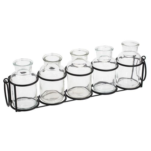 4030758670817 - Glasvasen im Metallgestell
