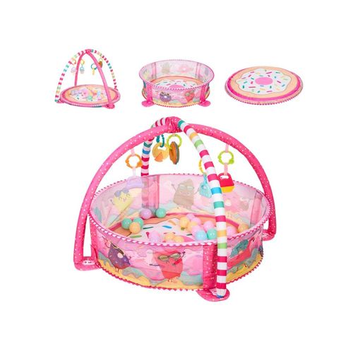 3800171214292 - Kikka boo Spielbogen 30 Bälle Krabbeldecke Bällebad abnehmbare Spielzeuge rosa pink