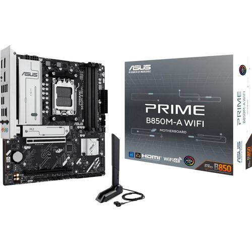 4711636051125 - ASUS PRIME B850M-A WIFI Mainboard - AMD B850 - AMD AM5 socket - DDR5 RAM - Micro-ATX 4711636051125 - ASUS PRIME B850M-A WIFI Mainboard - AMD B850 - AMD AM5 socket - DDR5 RAM - Micro-ATX