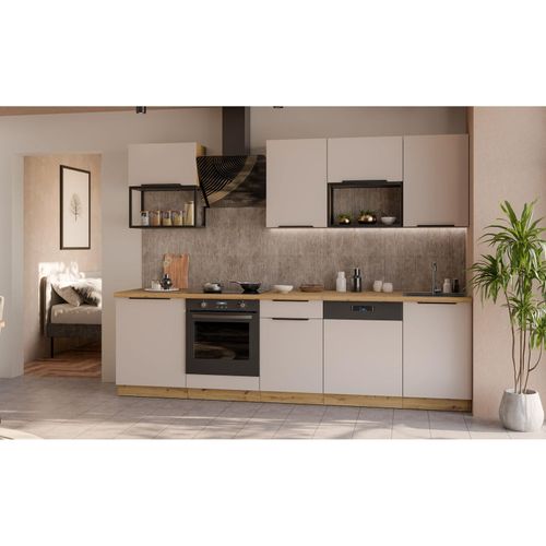 4255832102514 - Küche SOLANO BASIC LOFT 280 Küchenzeile Küchenblock Einbauküche Kaschmir Artisan