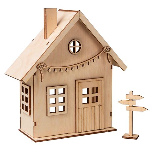 4006166936418 - Holzbausatz Wichtelhaus 135 x 65 x 175 cm