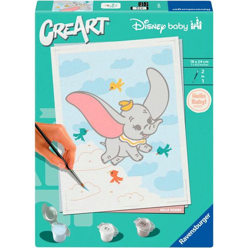 4005556258994 - Malen nach Zahlen RAVENSBURGER CreArt Hello Baby Dumbo bunt Malvorlagen KinderB18cm H24cm für Erwachsene Made in Europe B18cm H24cm 4005556258994 - Malen nach Zahlen RAVENSBURGER CreArt Hello Baby Dumbo bunt Malvorlagen KinderB18cm H24cm für Erwachsene Made in Europe B18cm H24cm