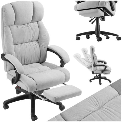 4061173286833 - tectake® Bürostuhl dicke Polsterung mit weichem Velours ergonomische Form Belastbarkeit 120 kg