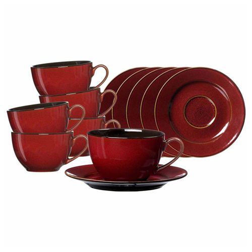 4262487293337 - Kaffeetassen mit Untertassen Gambia 220 ml 6er Set 4262487293337 - Kaffeetassen mit Untertassen Gambia 220 ml 6er Set