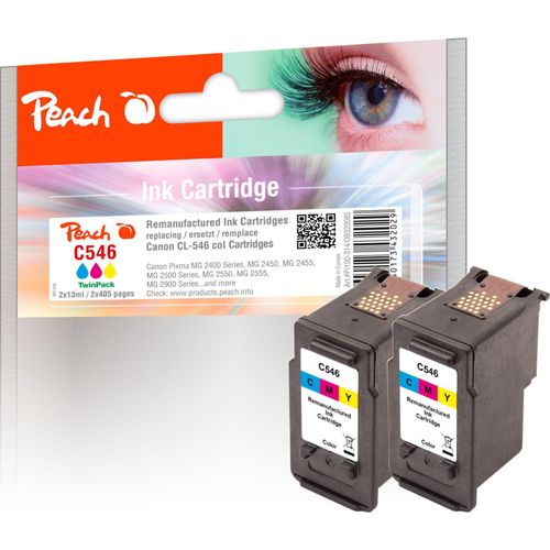 7640173432029 - C546 2 Druckköpfe 2*col ersetzt Canon CL-546*2 8289B001*2 für zB Canon Pixma TS 3350 Canon Pixma TR 4550 Canon Pixma TS 3450 (wiederaufbereitet)