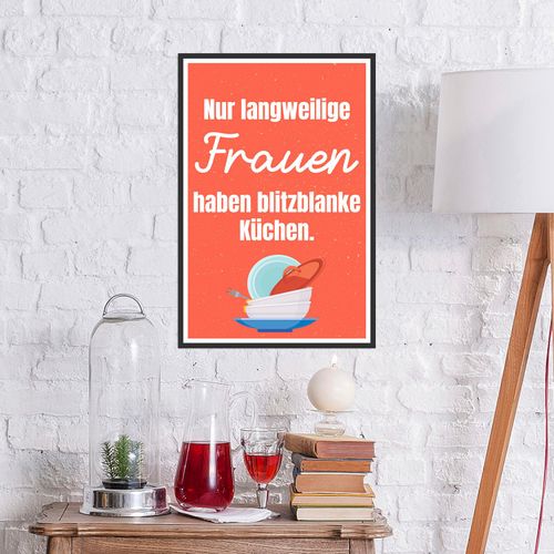 4067437341614 - Metallbild QUEENCE Langweilige Frauen Bilder Gr B H 30 cm x 45 cm Metallbild Schriftzüge Hochformat 1 St weiß Metallbilder Stahlschilder 4067437341614 - Metallbild QUEENCE Langweilige Frauen Bilder Gr B H 30 cm x 45 cm Metallbild Schriftzüge Hochformat 1 St weiß Metallbilder Stahlschilder