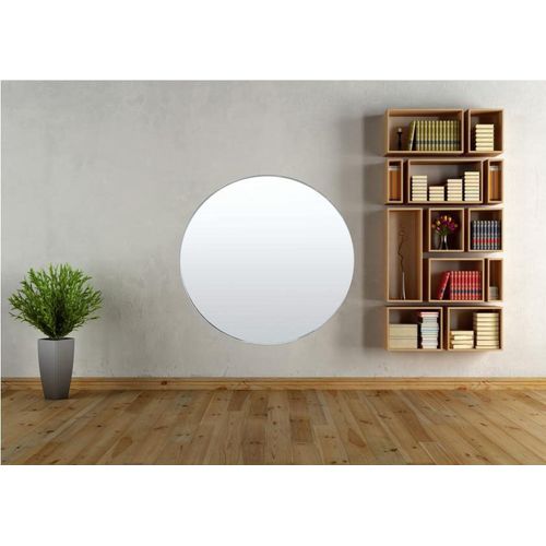 4251062277459 - Dekospiegel LENFRA Chicago silber (silberfarben) Ø 120cm Aluminium Spiegel Wandspiegel rund