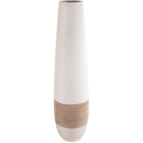 4063387287460 - Bodenvase GILDE Vase Olbia creme H 66 cm beige (creme) B17cm H66cm T17cm Ø17cm Keramik Vasen