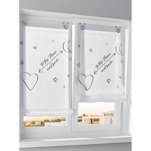 4056751539937 - Raffrollo HEINE HOME Gr 2 grau (weiß grau) B60cm H130cm Raffrollos