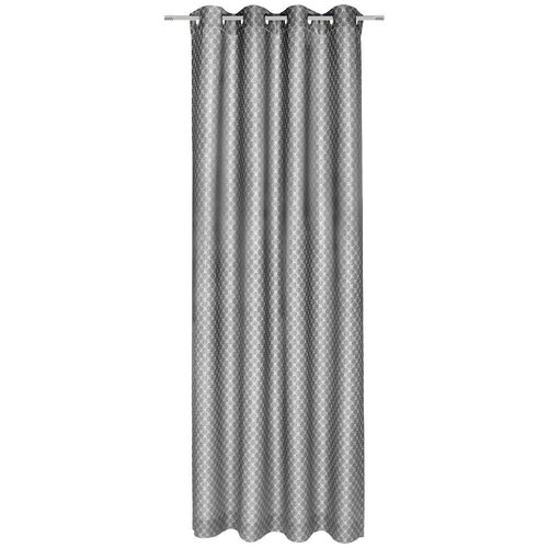4005414267847 - Ösenschal J-Allovers  Silber  Textil  Raute  140x250 cm  Wohntextilien Gardinen & Vorhänge Fertiggardinen Ösenschals