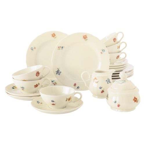 4003106822404 - Teeservice SELTMANN WEIDEN Geschirr-Set Marieluise Geschirr-Sets Gr 20 tlg bunt (elfenbeinfarben bunt) Teeservice Made in Germany 20 Teile für 6 Personen