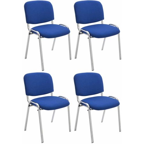 4251756460501 - 4er Set Stühle Ken Chrom Stoff I Gepolsterte Sitzfläche 4251756460501 - 4er Set Stühle Ken Chrom Stoff I Gepolsterte Sitzfläche