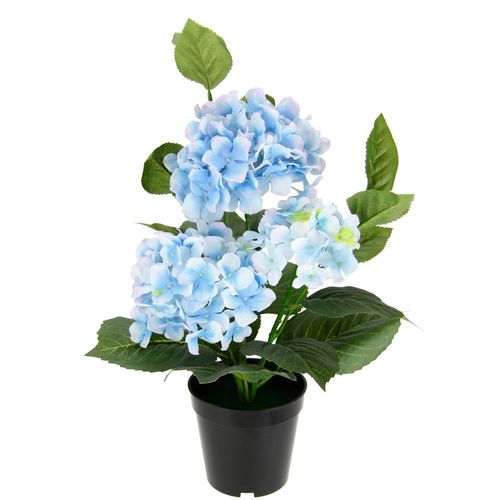 4019844802615 - Kunstblume IGEA Hortensien blau B35cm H50cm L35cm Polyester Kunstpflanzen