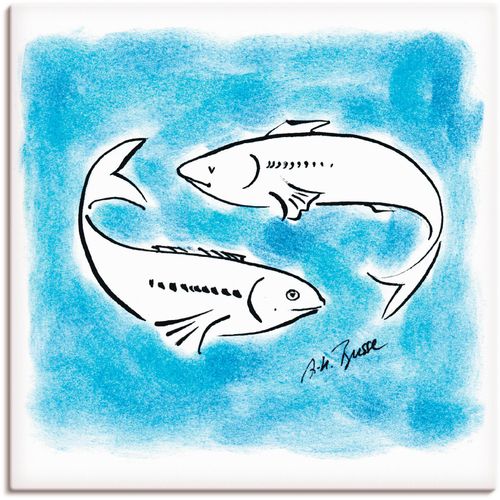 4055327376655 - Wandbild ARTLAND Serie Sternzeichen Fische Bilder Gr B H 70 cm x 70 cm Leinwandbild Sternzeichen 1 St blau Bild Kunstdruck Kunstdrucke Bilder als Leinwandbild Wandaufkleber oder Poster in versch Größen
