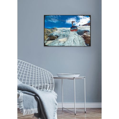 4067437341553 - Metallbild QUEENCE Gondola Bilder Gr B H 45 cm x 30 cm Metallbild Schriftzüge Querformat 1 St weiß Metallbilder Stahlschilder