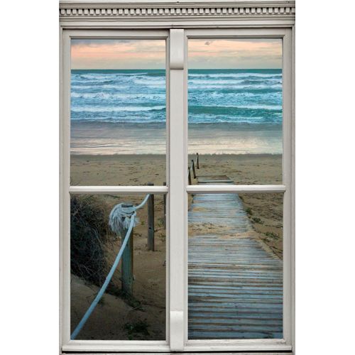 4049009494720 - Wandsticker QUEENCE Pfad zum Meer Wandtattoos Gr B H T 40 cm x 60 cm x 01 cm Natur beige (natur) Wandtattoos Natur