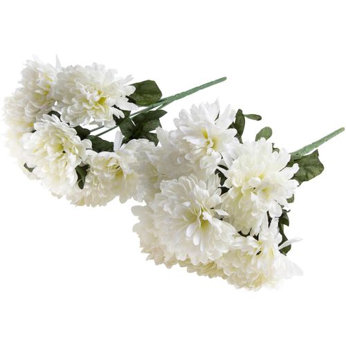 4027234845265 - Kunstblume BOTANIC-HAUS Chrysanthemenstrauß Kunstpflanzen Gr Ø H 15 cm x 25 cm 2 St beige (creme weiß) Kunst-Blumen