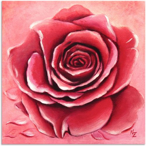 4059745586634 - Wandbild ARTLAND Rote Rose handgemalt Bilder Gr B H 50 cm x 50 cm Alu-Dibond-Druck Blumen quadratisch 1 St rot Bild Poster Bilder als Alubild Leinwandbild Wandaufkleber oder in versch Größen 4059745586634 - Wandbild ARTLAND Rote Rose handgemalt Bilder Gr B H 50 cm x 50 cm Alu-Dibond-Druck Blumen quadratisch 1 St rot Bild Poster Bilder als Alubild Leinwandbild Wandaufkleber oder in versch Größen