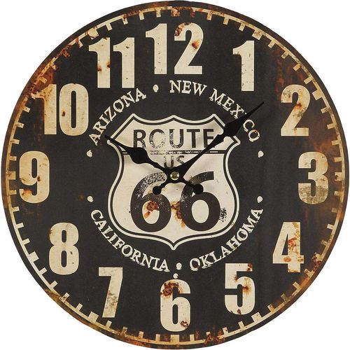 4050223846400 - Wanduhr Route 66 28cm Wanduhren Gr B H T 28 cm x 28 cm x 35 cm schwarz Wanduhren 4050223846400 - Wanduhr Route 66 28cm Wanduhren Gr B H T 28 cm x 28 cm x 35 cm schwarz Wanduhren