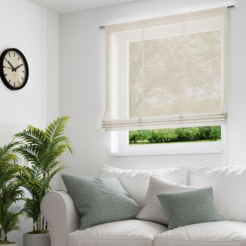 4006470527562 - Raffrollo NEUTEX FOR YOU ALLURE Gr 2 grau (stein) B80cm H140cm Jacquard Obermaterial 100% Polyester Raffrollos dezent natürliche Optik