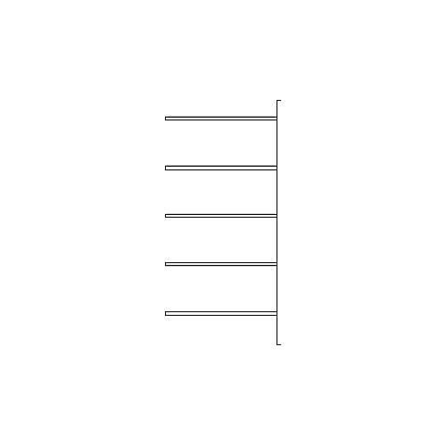 4052941929519 - Fachbodenregal SSI Schäfer R3000 Anbauregal 5 verzinkte Böden B 1025 x H 1960 mm 100 kg
