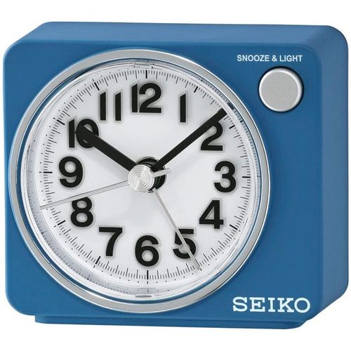 4517228827730 - Quarzwecker SEIKO QHE100L blau Wecker Wecker Reisewecker Schlafzimmer Schlummerfunktion Beleuchtung