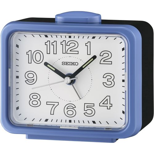 4517228840494 - Quarzwecker SEIKO QHK061L schwarz (schwarz blau) Wecker Wecker Schlafzimmer Klingelalarm durchlaufende SekundeLeuchtzeiger