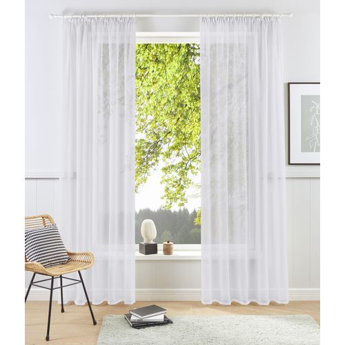 4067602829589 - my home Gardine »XANA mit Ösen Kräuselband oder Schlaufen« (2 St) Bestseller einfarbig 1 bzw 2 Schals pflegeleicht Schal