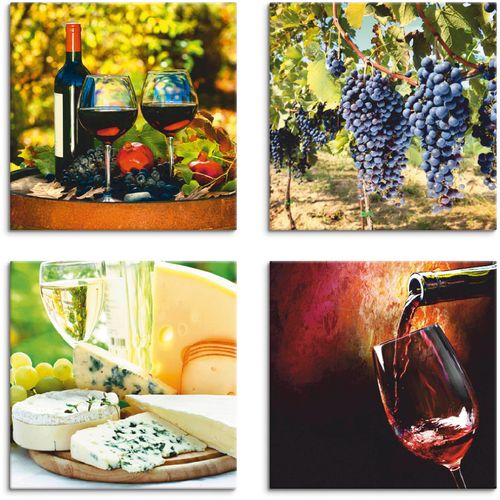 4055327070874 - Leinwandbild ARTLAND Gläser Rotwein Trauben Käse Bilder Gr B H 40 cm x 40 cm Leinwandbild Getränke quadratisch 4 St rot Bild Leinwandbild Leinwandbilder Bilder 4er Set verschiedene Größen 4055327070874 - Leinwandbild ARTLAND Gläser Rotwein Trauben Käse Bilder Gr B H 40 cm x 40 cm Leinwandbild Getränke quadratisch 4 St rot Bild Leinwandbild Leinwandbilder Bilder 4er Set verschiedene Größen