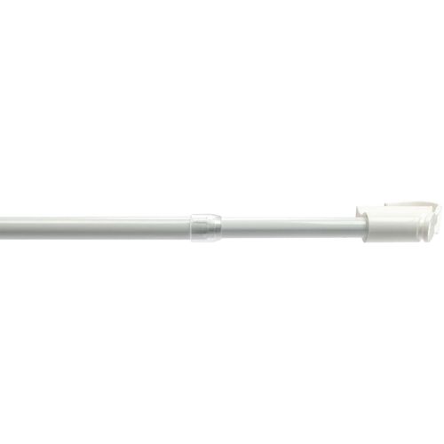 4016318024030 - Scheibenstange Gardinenstangen Gr L 135 cm - 225 cm Ø 12 mm 1 läufig weiß Gardinenstangen ohne Bohren