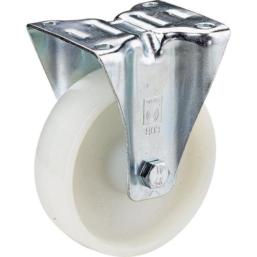 4053357005262 - Polyamid-Rad Gehäuse Stahlblech Rad-Ø x Breite 100 x 38 mm Bockrolle Gleitlager Bauhöhe 125 mm Wicke