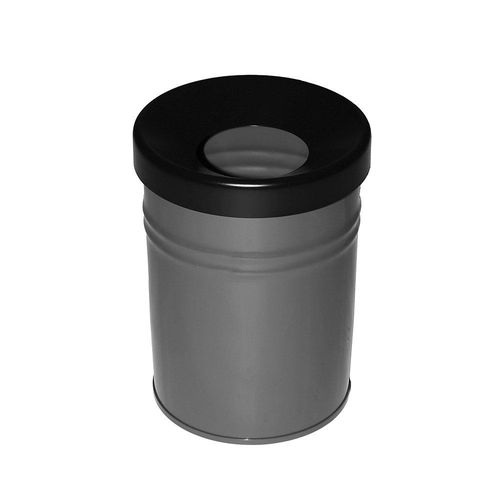 4260058004726 - Abfallbehälter selbstlöschend Volumen 24 l HxØ 370 x 295 mm neusilber kaiserkraft