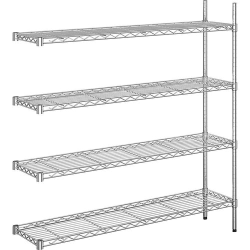 4061753091925 - Stahldraht-Gitterregal verchromt Fachlast 100 kg BxT 1220 x 360 mm Anbauregal Höhe 1370 mm 4 Fachböden kaiserkraft 4061753091925 - Stahldraht-Gitterregal verchromt Fachlast 100 kg BxT 1220 x 360 mm Anbauregal Höhe 1370 mm 4 Fachböden kaiserkraft