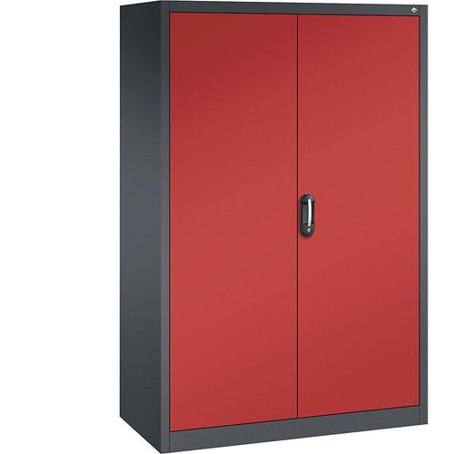 4069361487802 - ACURADO Universalschrank BxT 1200 x 600 mm schwarzgrau   feuerrot C+P