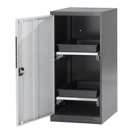 4250101135033 - asecos Labor-Chemikalienschrank 1-türig halbhoch 2 Auszüge ohne Sichtfenster grau 4250101135033 - asecos Labor-Chemikalienschrank 1-türig halbhoch 2 Auszüge ohne Sichtfenster grau
